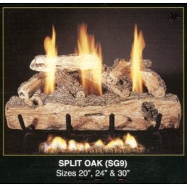Split Oak 24" Manual- Leños de gas NO Ventilados - Tienda Hergom