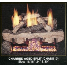 Charred Aged Split 24" Manual- Leños de Gas NO Ventilados